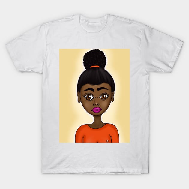 Black girl magic, cute digital art T-Shirt by Spinkly Creations 